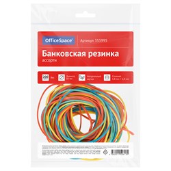 Резинки для денег  200гр, d=60мм натур. каучук, цветные OfficeSpace (355995) в пакете