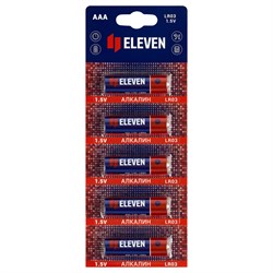 ! РАСПРОДАЖА Батарейка LR3 "Eleven", алкалиновая, в отрывной ленте по 5шт.