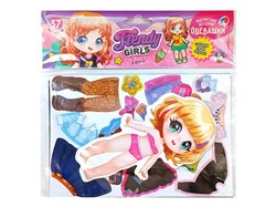 Игра магнитная "Одевашки. Карина" 1 фигурка-основа + 37 элем. (05314) в пакете, "Десятое королевство"