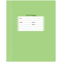 Тетрадь 12л. BG клетка "Школьная. Зеленая" (Т5ск12 54498) обложка - мелованный картон