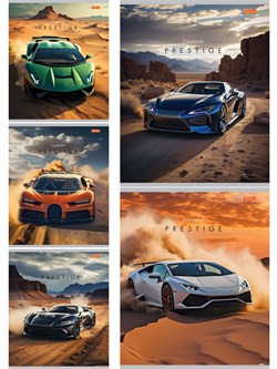 Тетрадь 48л. Remix ЭКОНОМ "Авто и пустыня" клетка (48-3908) типогр. бумага