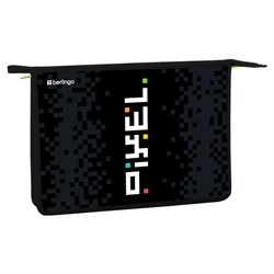 ! РАСПРОДАЖА Папка для тетрадей А4, молния сверху Berlingo "Pixel style" (BR-PP-A40410) пластик