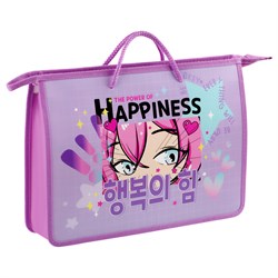 ! РАСПРОДАЖА Папка на молнии с ручками А4 ArtSpace "Cute" ширина 75мм (ПТ-15_4_60169) пластик
