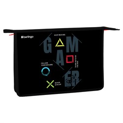 ! РАСПРОДАЖА Папка для тетрадей А4, молния сверху Berlingo "Game on" (BR-PP-A40403) пластик