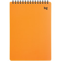 ! РАСПРОДАЖА Блокнот А5 60л. на гребне "Neon. Оранжевый" ("BG", Б5гр60_пл 62087) пластиковая обложка, тиснение фольгой
