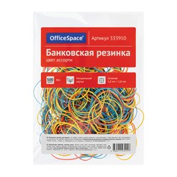 Резинки для денег  500гр, d=60мм натур. каучук цветные OfficeSpace (333910) цвет - ассорти