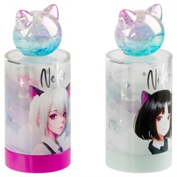 ! РАСПРОДАЖА Точилка MESHU "Neko" пласт., 1 отв., с контейнером (MS_56000)