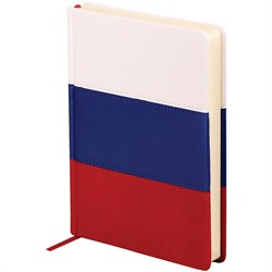 ! РАСПРОДАЖА Ежедневник BG недатир. А5 160л. кожзам "Флаг" (DuА5_61069) триколор