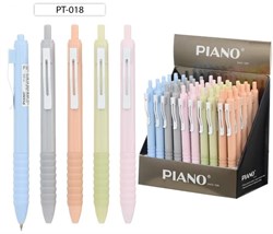 ! РАСПРОДАЖА Ручка шар. автомат. PIANO "Pure" (РT-018) синяя, 0.7мм, на масляной основе, цветной корпус