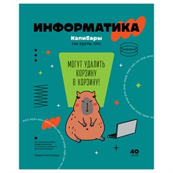 Тетрадь 40л. ЗАПИСКИ ШКОЛЬНИКА "Информатика" (ТПск40 12824, BG)