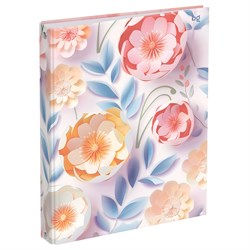 Тетрадь 160л. на кольцах "Бумажные цветы", сменный блок (ТТ5к160_лм 62924, "BG") матовая ламинация