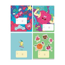 Тетрадь 12л. BG крупная клетка "Наглый фрукт" (Т5ск12 11696) обложка - мелованный картон