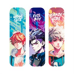 Закладка для книг пласт. MESHU 47*176мм "Anime boy" (MS_59695)
