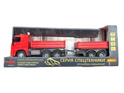 УЦЕНКА. Автомобиль бортовой "МАЗ" с прицепом 47см, свет/звук (94155) в немного замятой коробке, Полесье
