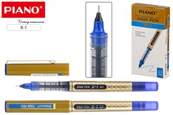 Ручка роллер Piano"Sign Pen" (X-1) синяя, 0.7мм, бронзовый корпус
