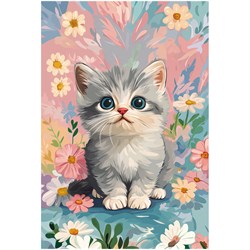MAXI-пазлы "Котенок в цветах" (ПК24М_64377, "ТРИ СОВЫ") 24 элемента
