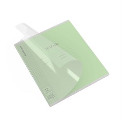 Тетрадь 12л. ErichKrause клетка "Классика. CoverPro. Зеленая" (62178) пластиковая обложка