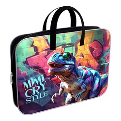 ! РАСПРОДАЖА Папка на молнии с ручками А4 ErichKrause "Dino Art" 360*290*70мм (62914) полиэстер