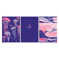 Тетрадь 80л. А4 на спирали BG "Wonderful", клетка (Т4гр80_лм_тф 11907) матовая ламинация, тиснение фольгой