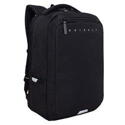 Рюкзак GRIZZLY (RU-534-1) 41,5*29*18см, цвет черный-серый, светоотражающие элементы, анатомическая спинка