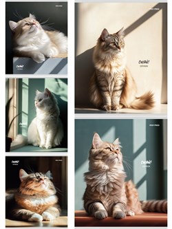 Тетрадь 48л. Prof-Press "Котики на солнце" клетка (48-4336) лен