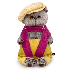 Мягкая игрушка "Басик в кепке и шарфе" 22см (KS22-224) в инд. коробке