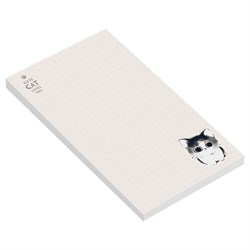 Блок для записей MESHU "Cute cats" 10*17см 50л., с дизайном, на склейке (MS_65017) плотность 80г/м2