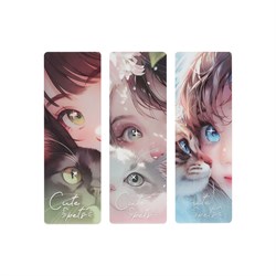 ! РАСПРОДАЖА Закладки для книг 3шт. MESHU 45*135мм "Cute girl" (MS_63365) пластиковые
