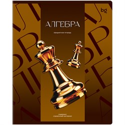 Тетрадь 48л. ТЕМНОЕ СТЕКЛО "Алгебра" (ТП5ск48_к_вл 63919, BG) обложка - мелованный картон, твин-лак, конгрев