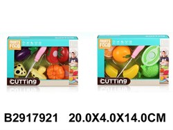 Игровой набор "Продукты" для резки на липучках, в коробке 20*4*14см (2917921) в ассорт.