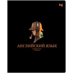 Тетрадь 48л. ИНФОРМАЦИОННОЕ ПОЛЕ "Английский язык" (ТП5ск48_лс_вл 63878, BG) soft-touch ламинация, выб.лак