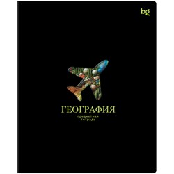 Тетрадь 48л. ИНФОРМАЦИОННОЕ ПОЛЕ "Геграфия" (ТП5ск48_лс_вл 63875, BG) soft-touch ламинация, выб.лак