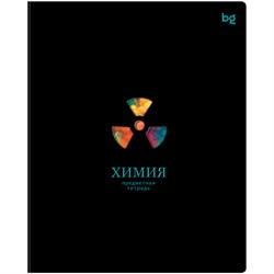 Тетрадь 48л. ИНФОРМАЦИОННОЕ ПОЛЕ "Химия" (ТП5ск48_лс_вл 63872, BG) soft-touch ламинация, выб.лак