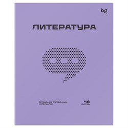 Тетрадь 48л. ПЕРФОКАРТА "Литература" (ТПск48_пл 63805, BG) пластик.обложка