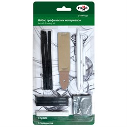 Набор графических материалов ГАММА "Студия" 12 предм. (090419_01) в блистере