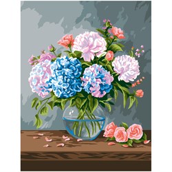 Картина по № на холсте "Нежный букет" 30*40см (КХ3040_53885) ТРИ СОВЫ, с акрил. красками. РАСПРОДАЖА - последний экземпляр!