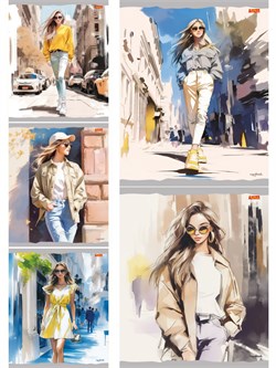 Тетрадь 48л. Remix ЭКОНОМ "Городской стиль -1" клетка (Т48-4857) типогр. бумага