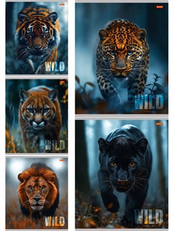 Тетрадь 48л. Remix ЭКОНОМ "Хищники на охоте" клетка (Т48-4858) типогр. бумага