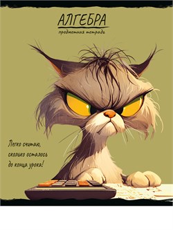 Тетрадь 48л. ПРО ХВОСТ "Алгебра" (48-2459, Prof-Press) обложка - мелованный картон, фактурное тиснение