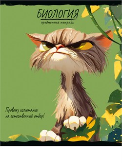 Тетрадь 48л. ПРО ХВОСТ "Биология" (48-2461, Prof-Press) обложка - мелованный картон, фактурное тиснение