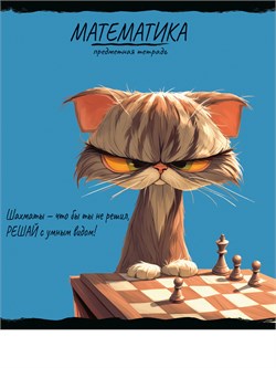 Тетрадь 48л. ПРО ХВОСТ "Математика" (48-2480, Prof-Press) обложка - мелованный картон, фактурное тиснение