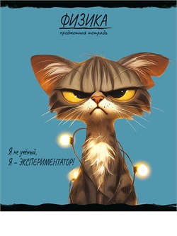 Тетрадь 48л. ПРО ХВОСТ "Физика" (48-2499, Prof-Press) обложка - мелованный картон, фактурное тиснение