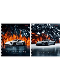 Тетрадь 96л. на спирали Prof-Press "Премиальные машины", клетка (Т96-4884)