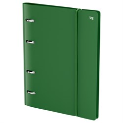 Тетрадь 120л. на кольцах "Base.Зеленая", сменный блок (ТТ5к120_пл 63245, "BG") пластиковая обложка на резинке