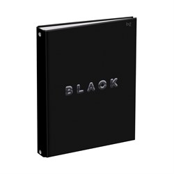 Тетрадь 120л. на кольцах "Just black", сменный блок (ТТ5к120_лс_вл 08667, "BG") soft-touch ламинация, выб. лак