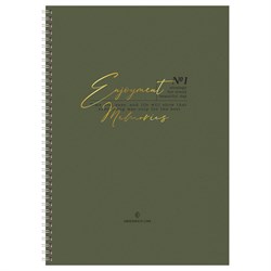 Тетрадь 80л. А4 на спирали GreenwichLine "Moderate", клетка (N4c80_56901) матовая ламинация, тиснение фольгой, блок 80г/м2
