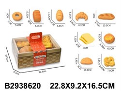 Игровой набор "Продукты. Хлеб" в корзине 22,8*9,2*16,5см (2938620)