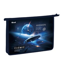 ! РАСПРОДАЖА Папка для тетрадей А4, молния сверху Först "Cosmic" (FT-PP-A40514) пластик