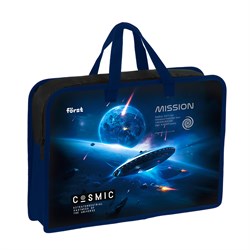 ! РАСПРОДАЖА Папка на молнии с ручками А4 Först "Cosmic" ширина 75мм (FT-HB-750514) пластик