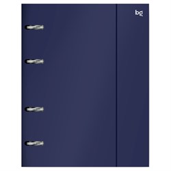 Тетрадь 120л. на кольцах "Base. Синяя ", сменный блок (ТТ5к120_пл 63244, "BG") пластиковая обложка на резинке